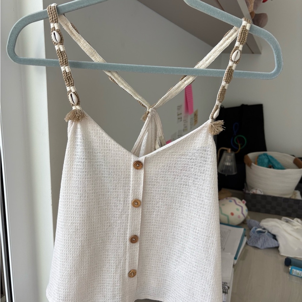 White Button-Down Women's Top